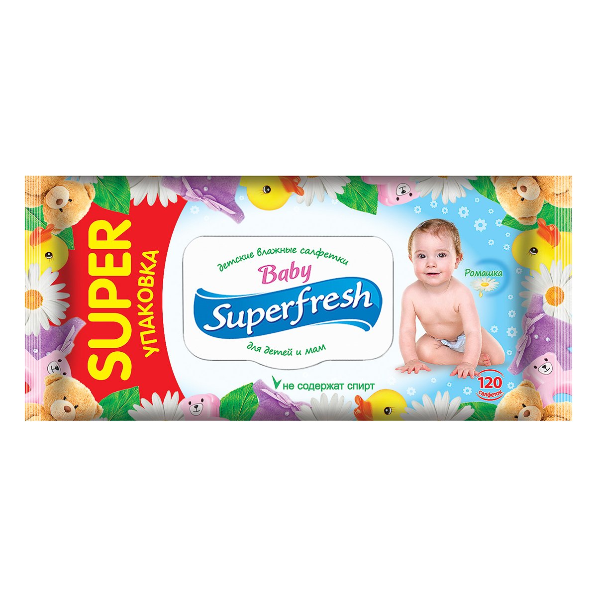 Влажные салфетки Superfresh Baby для мам и малышей 120 шт 42105611 ТМ: Smile, 42105611
Влажные салфетки Superfresh Baby для мам и малышей 120 шт 42105611 ТМ: Smile, 42105611