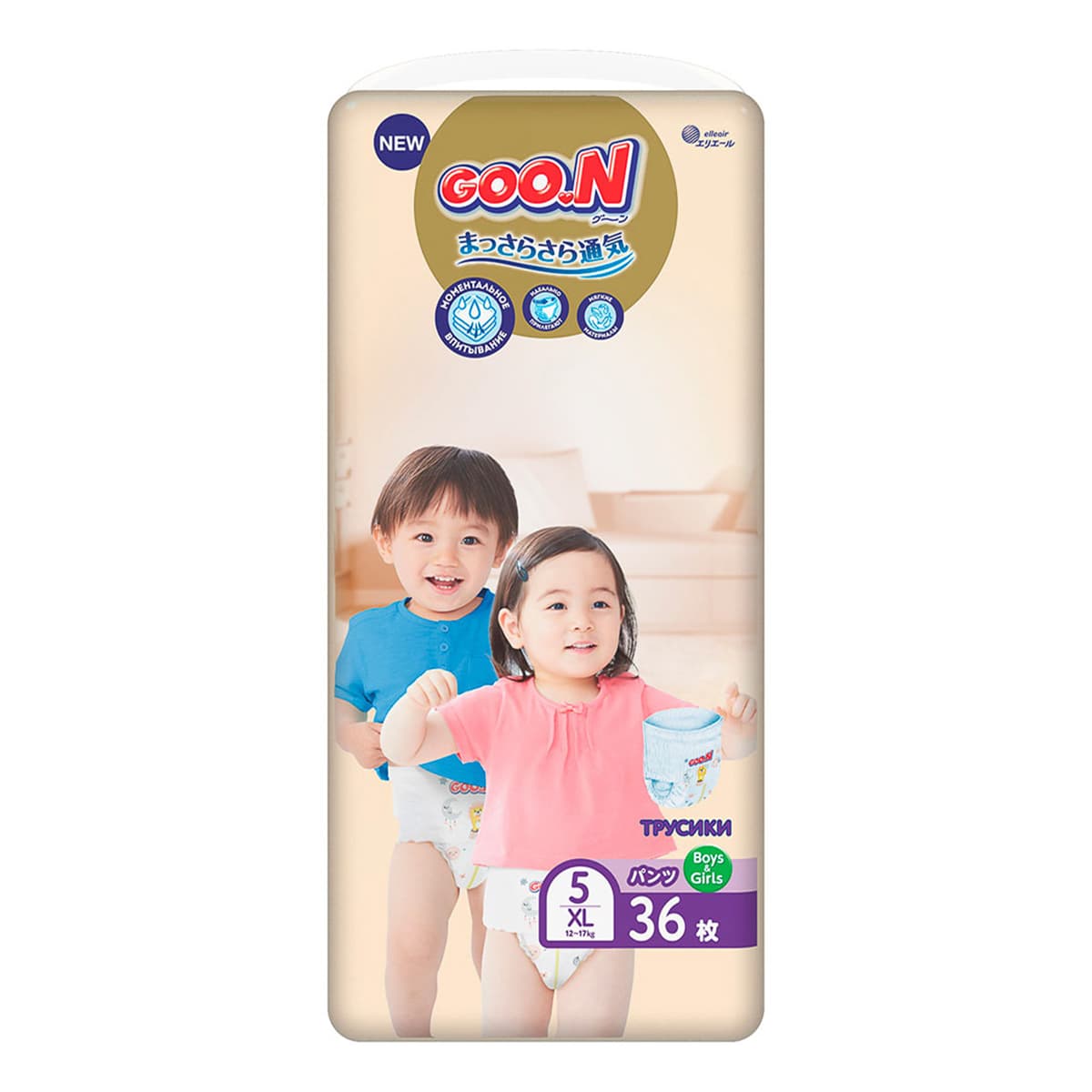 Трусики-подгузники Goo.N Premium Soft Размер XL (12-17 кг) 36 шт 863229 ТМ: GOO.N, 863229
Трусики-подгузники Goo.N Premium Soft Размер XL (12-17 кг) 36 шт 863229 ТМ: GOO.N, 863229
