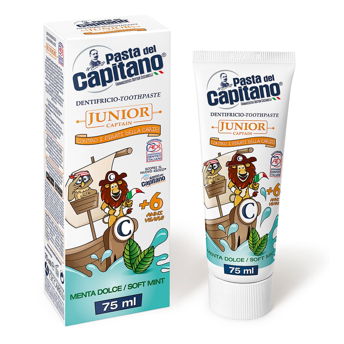 Зубная паста Pasta del Capitano Junior Сладкая Мята 75 мл 0354F01 ТМ: Pasta del Capitano, 0354F01
Зубная паста Pasta del Capitano Junior Сладкая Мята 75 мл 0354F01 ТМ: Pasta del Capitano, 0354F01