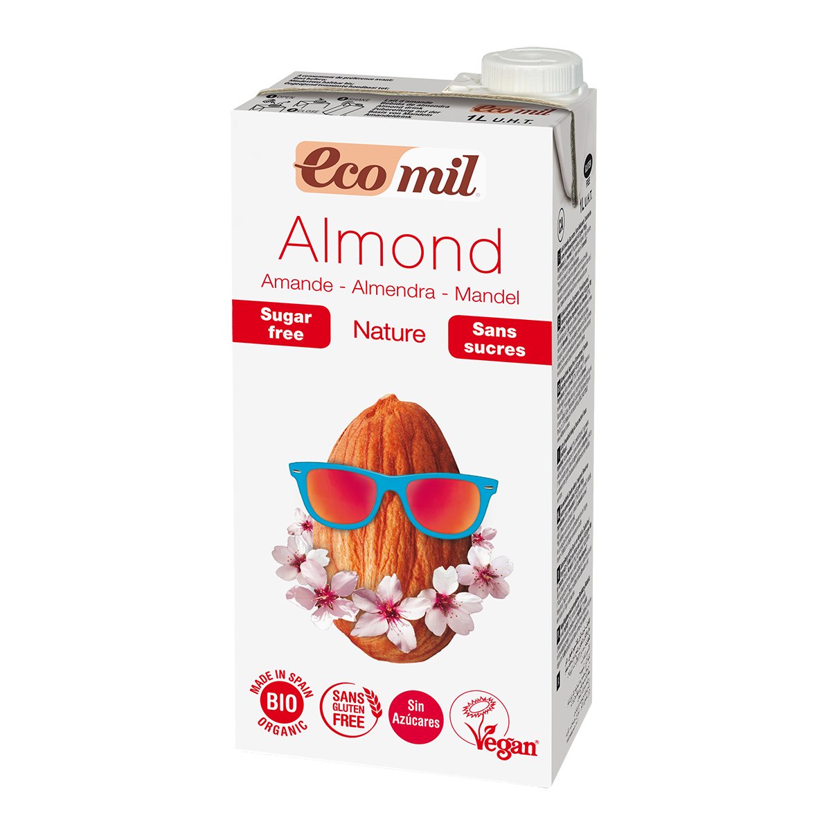 

Органическое миндальное молоко, без сахара, 1 л 230061 ТМ: Eco mil, 230061