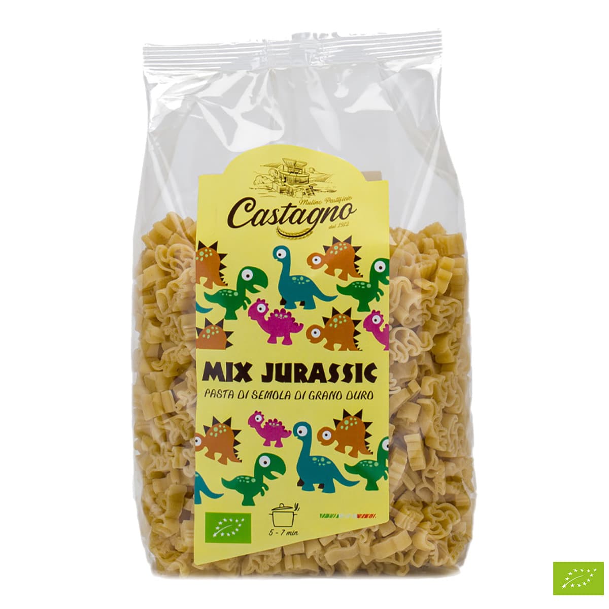 

Органические макароны Castagno из пшеницы Дурум Jurassic Mix 500 г ТМ: Castagno