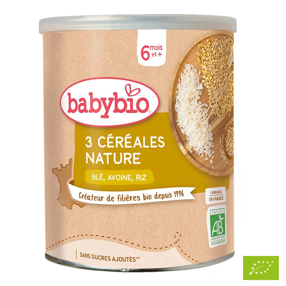 

Каша органическая злаковая Babybio с пшеницей, овсом и рисом 220 г 50018 ТМ: Babybio, 50018