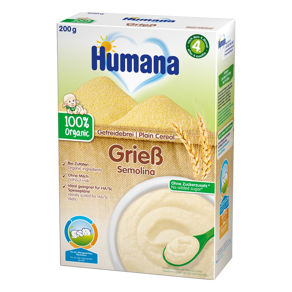 

Органическая безмолочная пшеничная каша Humana, 200 г 77552 ТМ: Humana, 77552