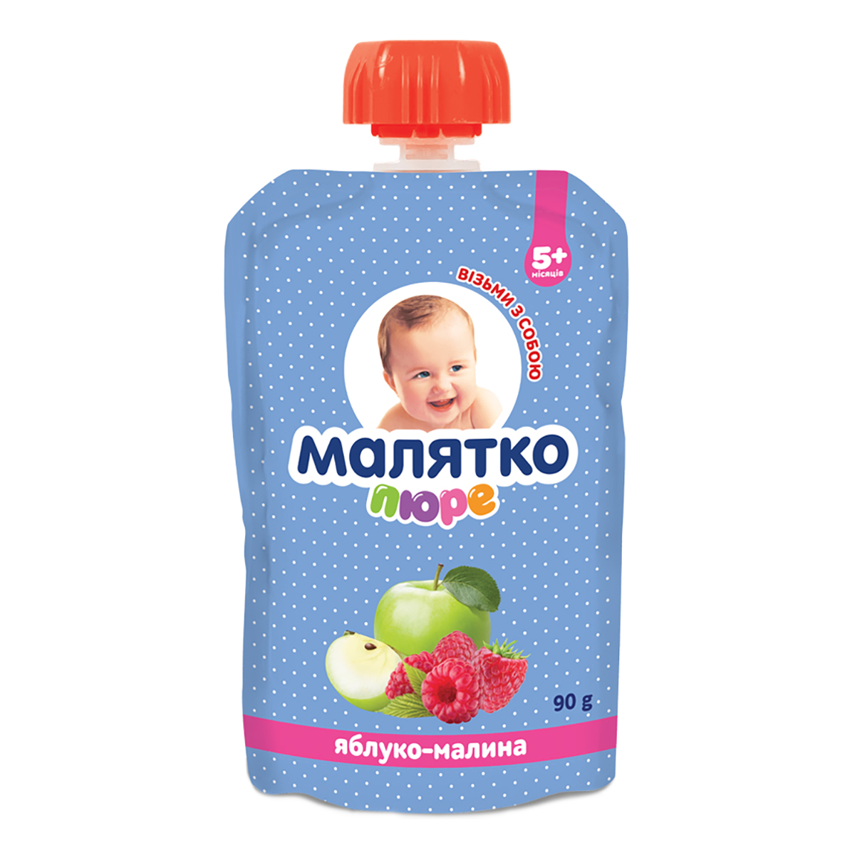 

Пюре Малятко яблоко-малина 90 г ТМ: Малятко