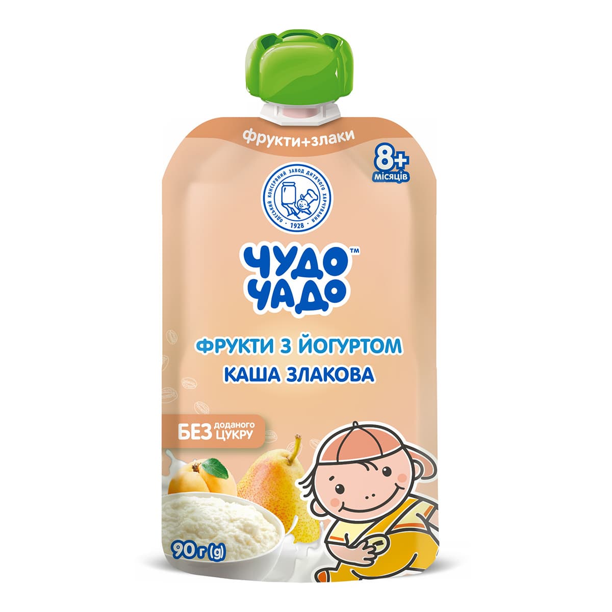 

Пюре Чудо-Чадо с фруктами, йогуртом и злаковой кашей 90 г 6249 ТМ: Чудо-Чадо, 6249