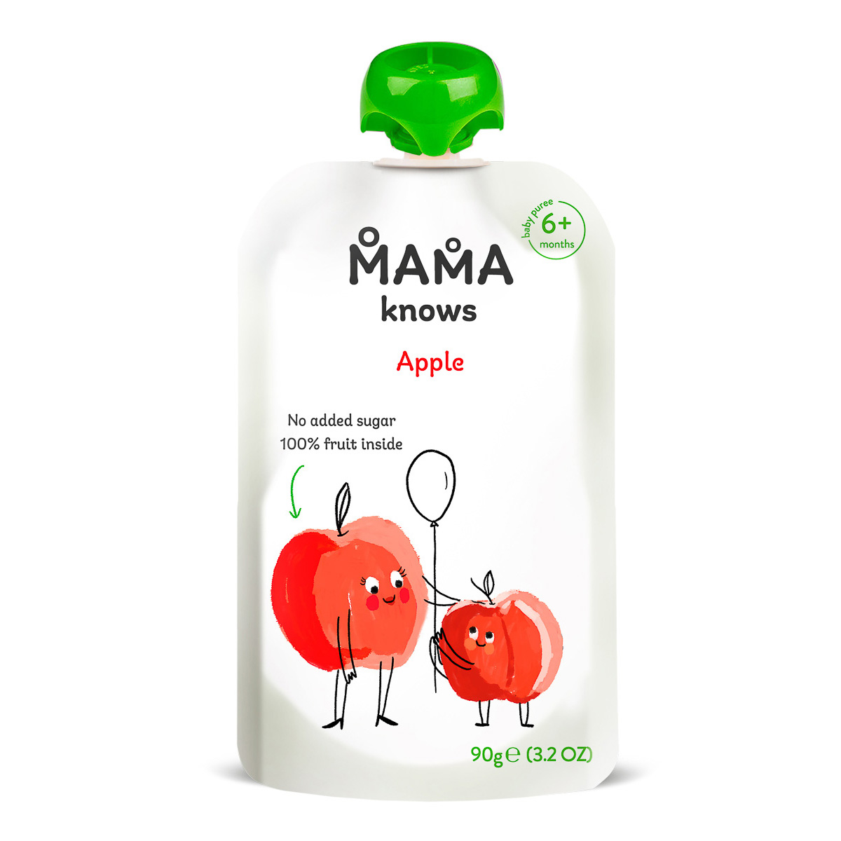 

Пюре фруктовое Mama knows Яблоко без сахара 90 г 6297 ТМ: Mama knows, 6297