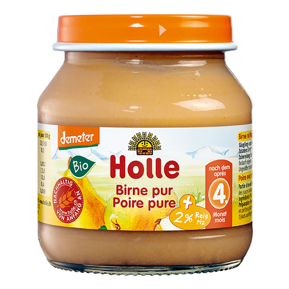 

Пюре органическое Holle Груша 100 % 125 г 32836 ТМ: Holle, 32836