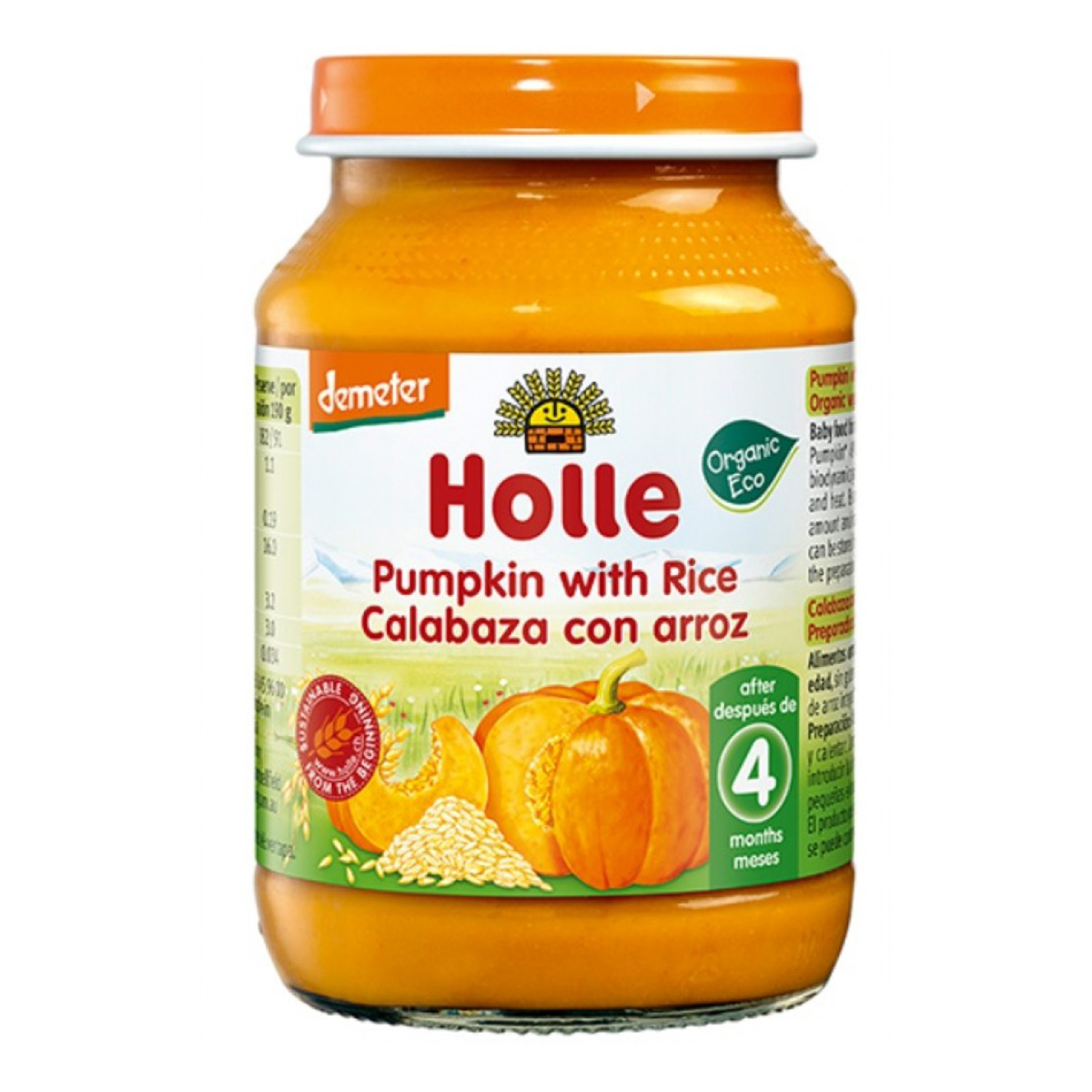 

Пюре органическое Holle Тыква с рисом 190 г 32841 ТМ: Holle, 32841