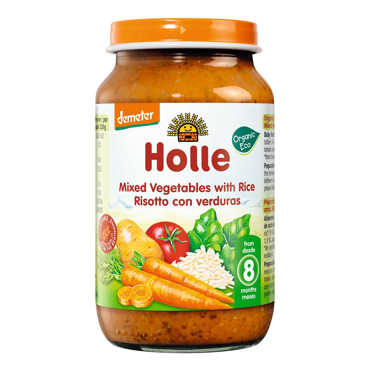 

Пюре Holle овощной микс с рисом 220 г 32817 ТМ: Holle, 32817