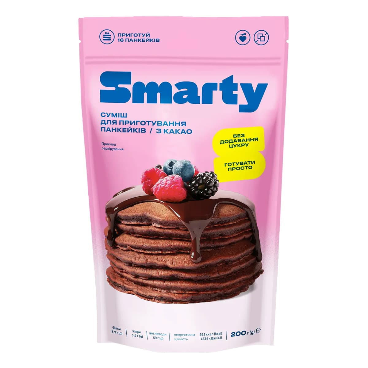 

Смесь для приготовления панкейков Smarty Family С какао 200 г 1600085 ТМ: Smarty, 1600085