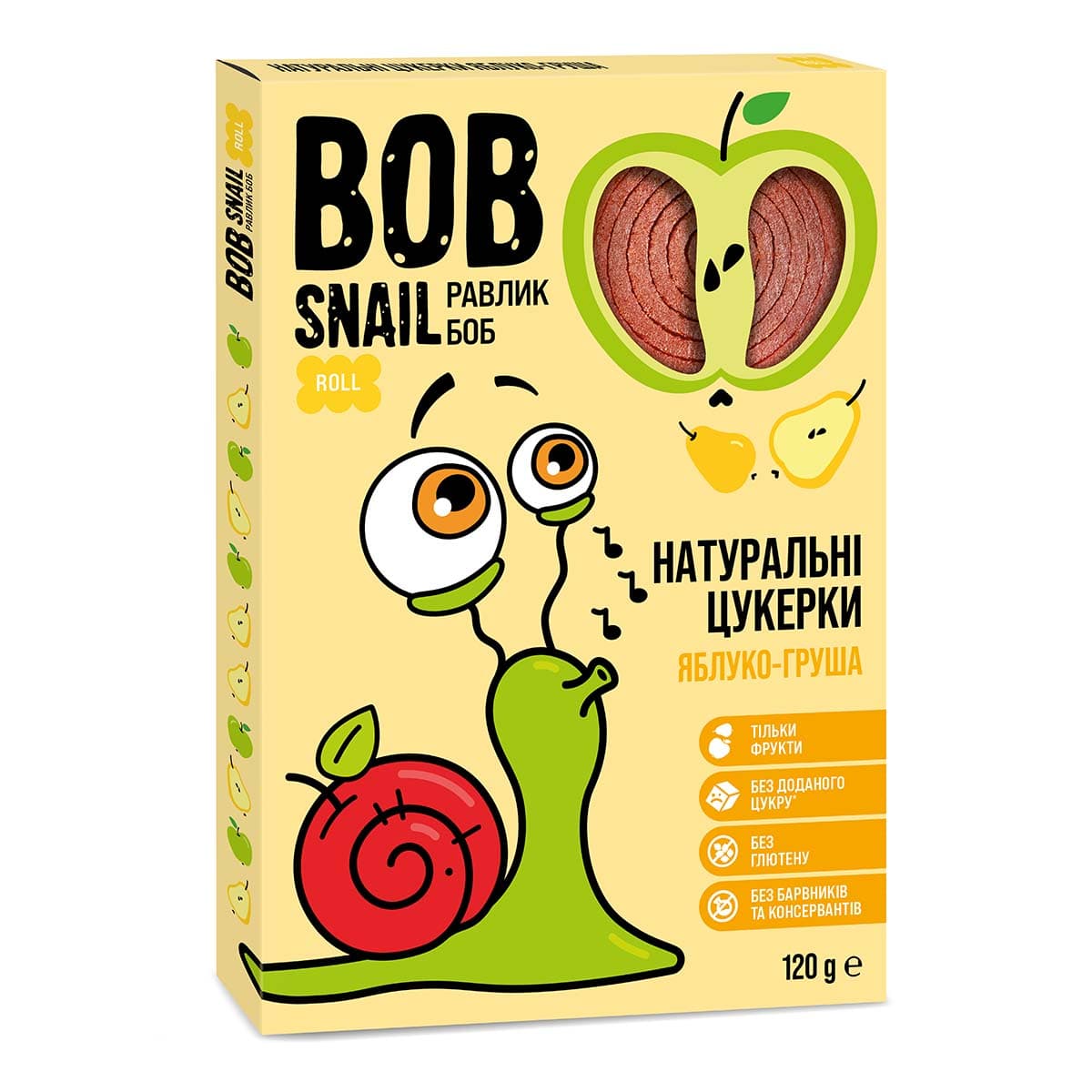 

Конфеты Bob Snail Яблоко Груша, 120г ТМ: Bob Snail