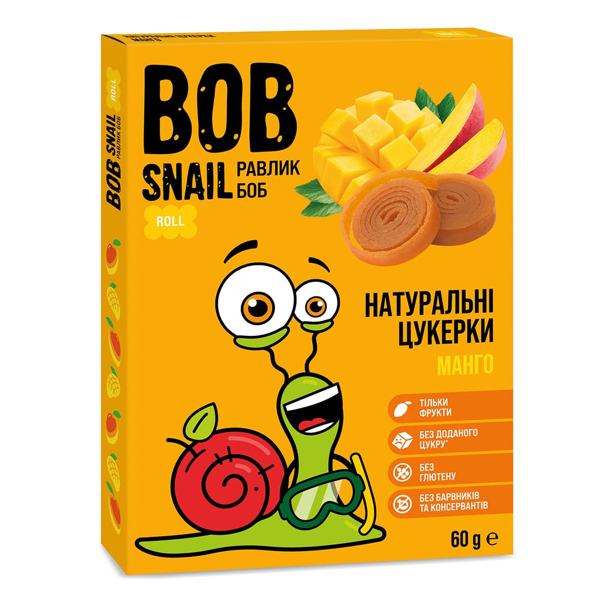 

Конфеты Bob Snail Манго 60 г ТМ: Bob Snail