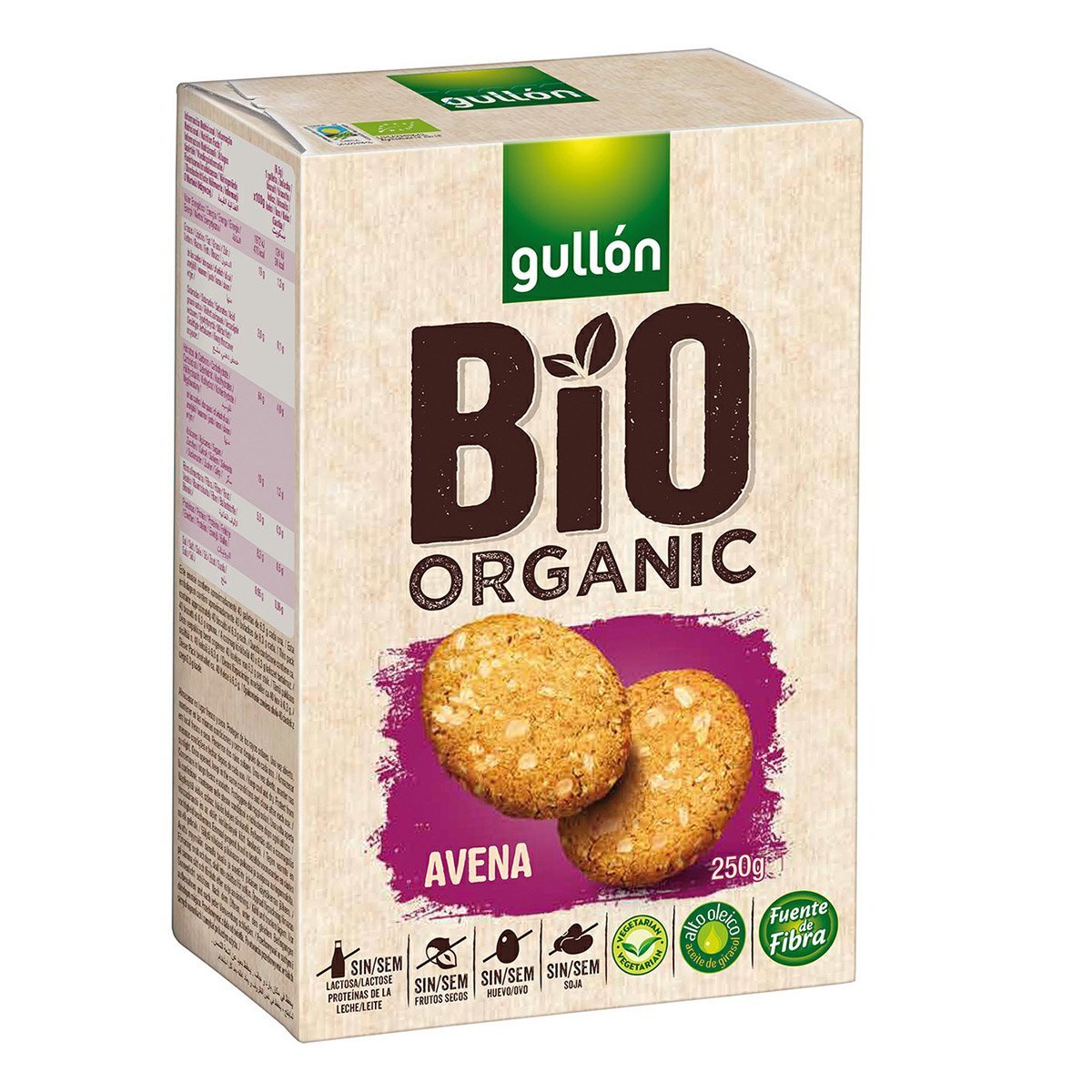 

Печенье Gullon Bio Organic овсяное 250 г ТМ: Gullon