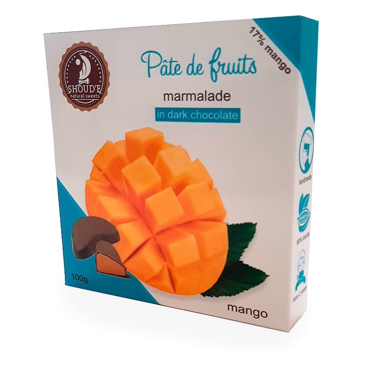 

Мармелад в шоколаде Shoud`e Pate de fruits Манго 100 г 690316 ТМ: SHOUDE, 690316