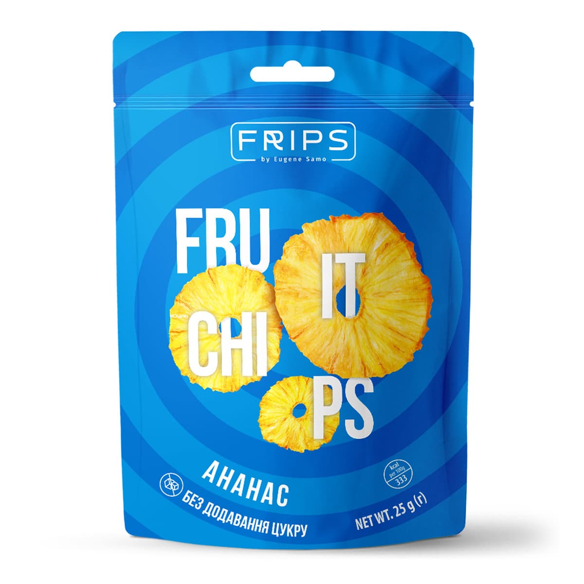 

Чипсы фруктовые Frips by Eugene Samo Ананас 25 г ТМ: Frips by Eugene Samo