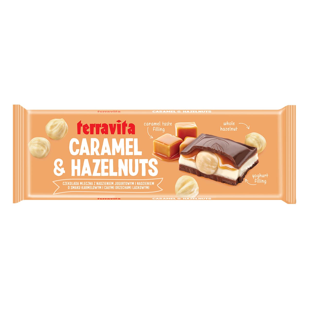 

Шоколад Terravita Caramel & Huzelnuts 235 г ТМ: Terravita