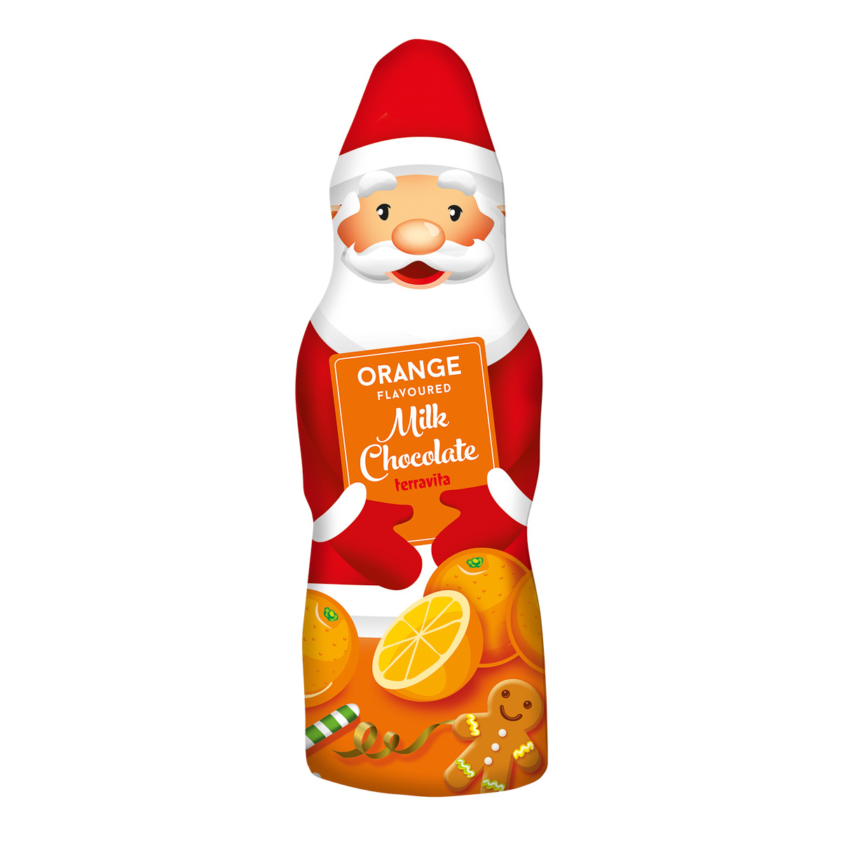 

Фигурка из молочного шоколада Terravita Santa со вкусом апельсина 90 г ТМ: Terravita