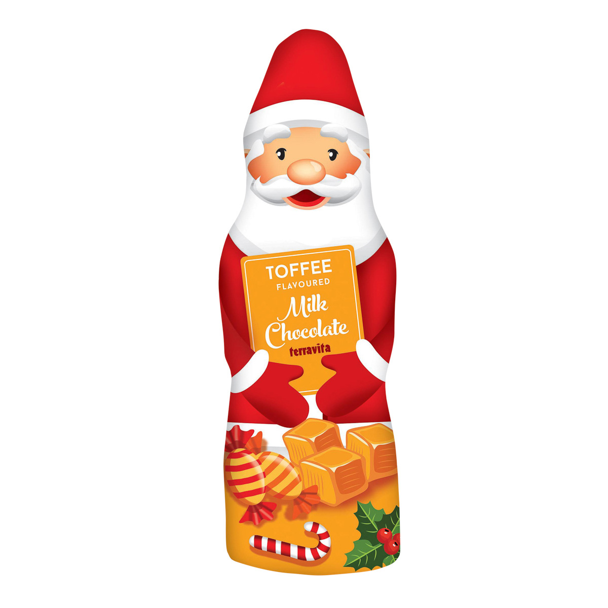 

Фигурка из молочного шоколада Terravita Santa со вкусом карамели 90 г ТМ: Terravita