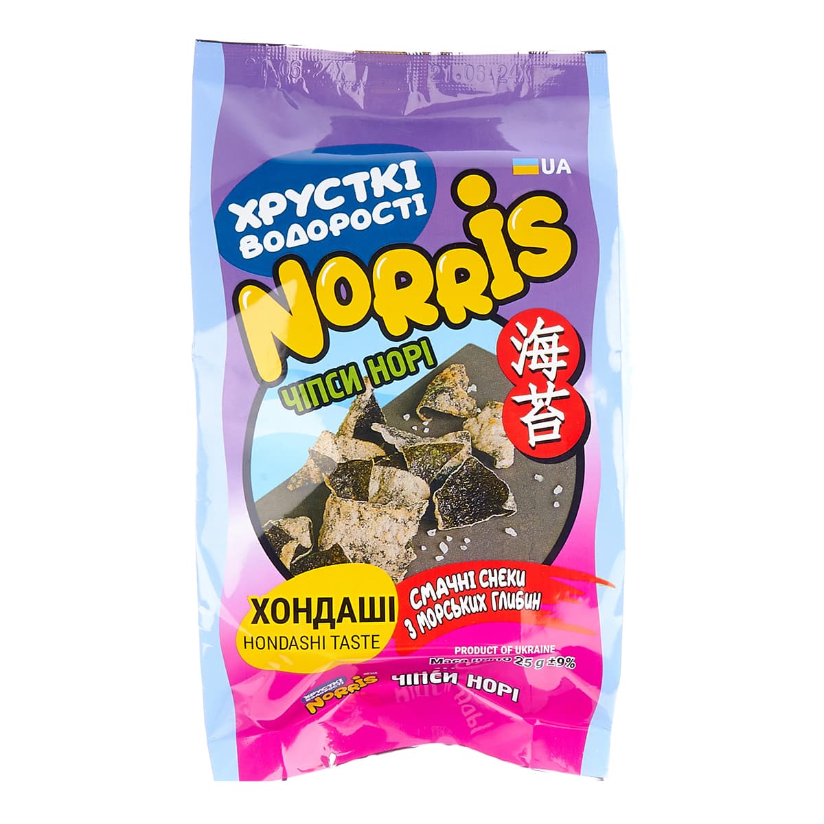 

Чипсы нори Norris с хондаши 25 г ТМ: NORRIS