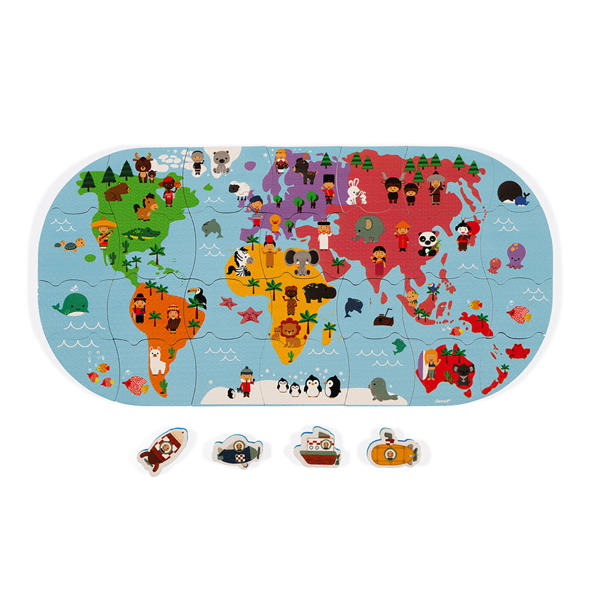 

Игрушка для купания Janod Пазл Карта мира 28 эл J04719 ТМ: Janod, J04719