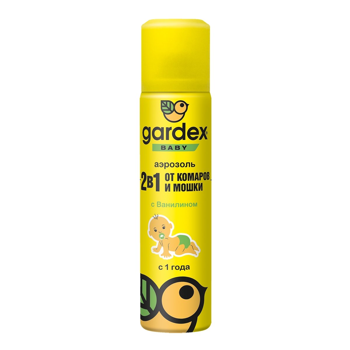 

Аэрозоль 2 в 1 Gardex Baby От комаров и мошек для детей от 1 года 80 мл 160 ТМ: Gardex, 160