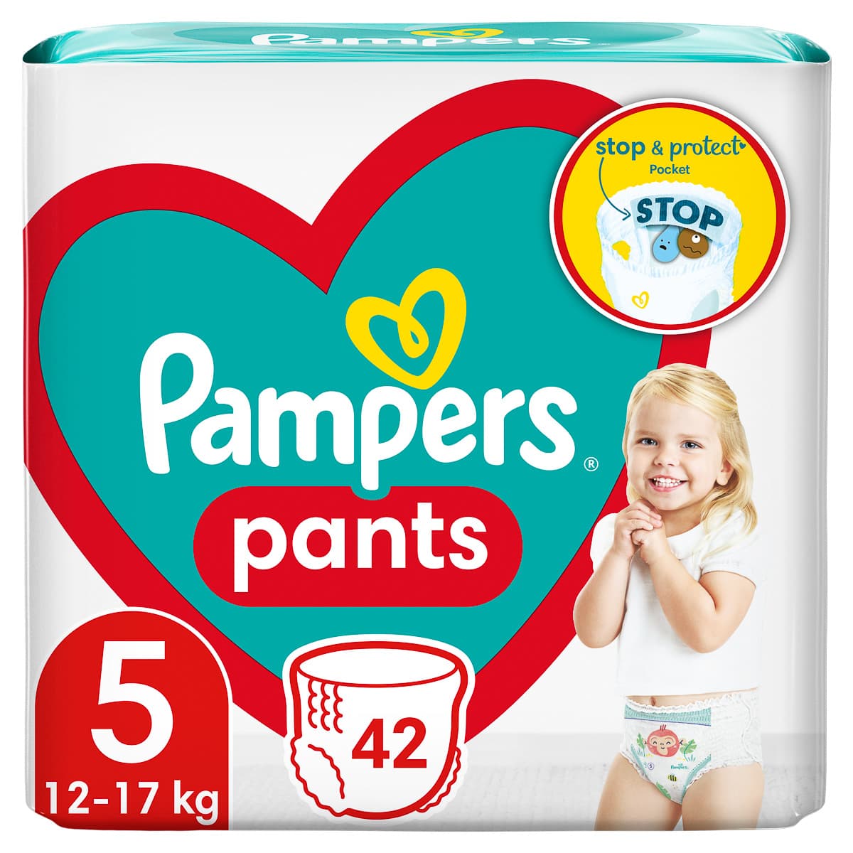 

Подгузники-трусики Pampers Pants Размер 5 (12-17 кг) 42 шт 81748904 ТМ: Pampers, 81748904