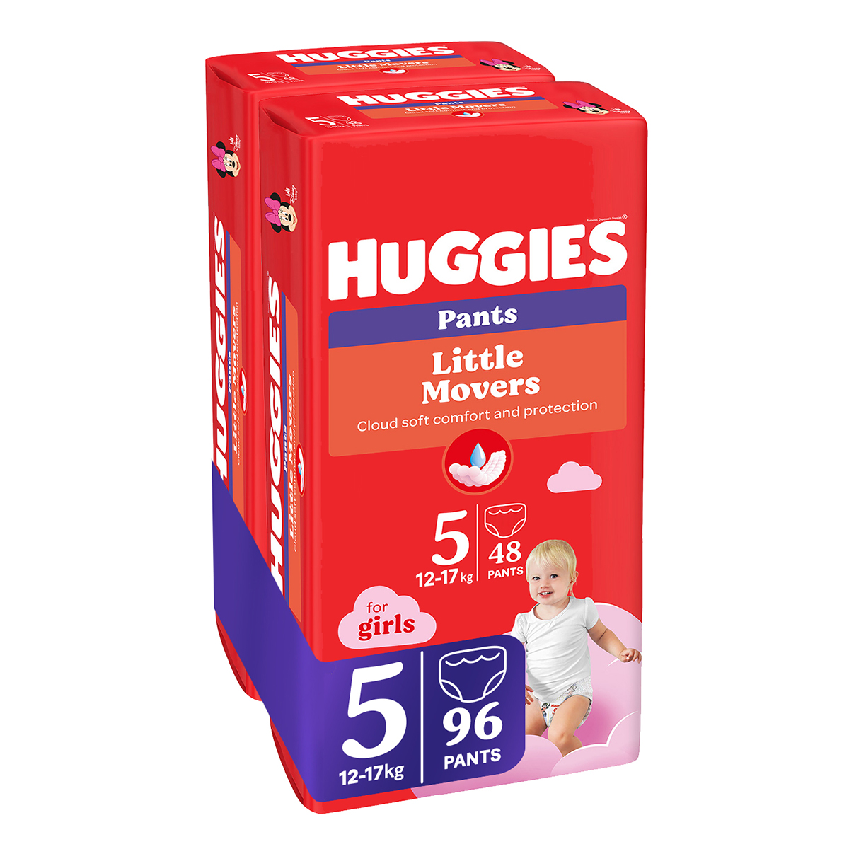 Трусики-підгузки Huggies Pants Little Movers M-pack Girl 12-17 кг, 96 шт - 2
