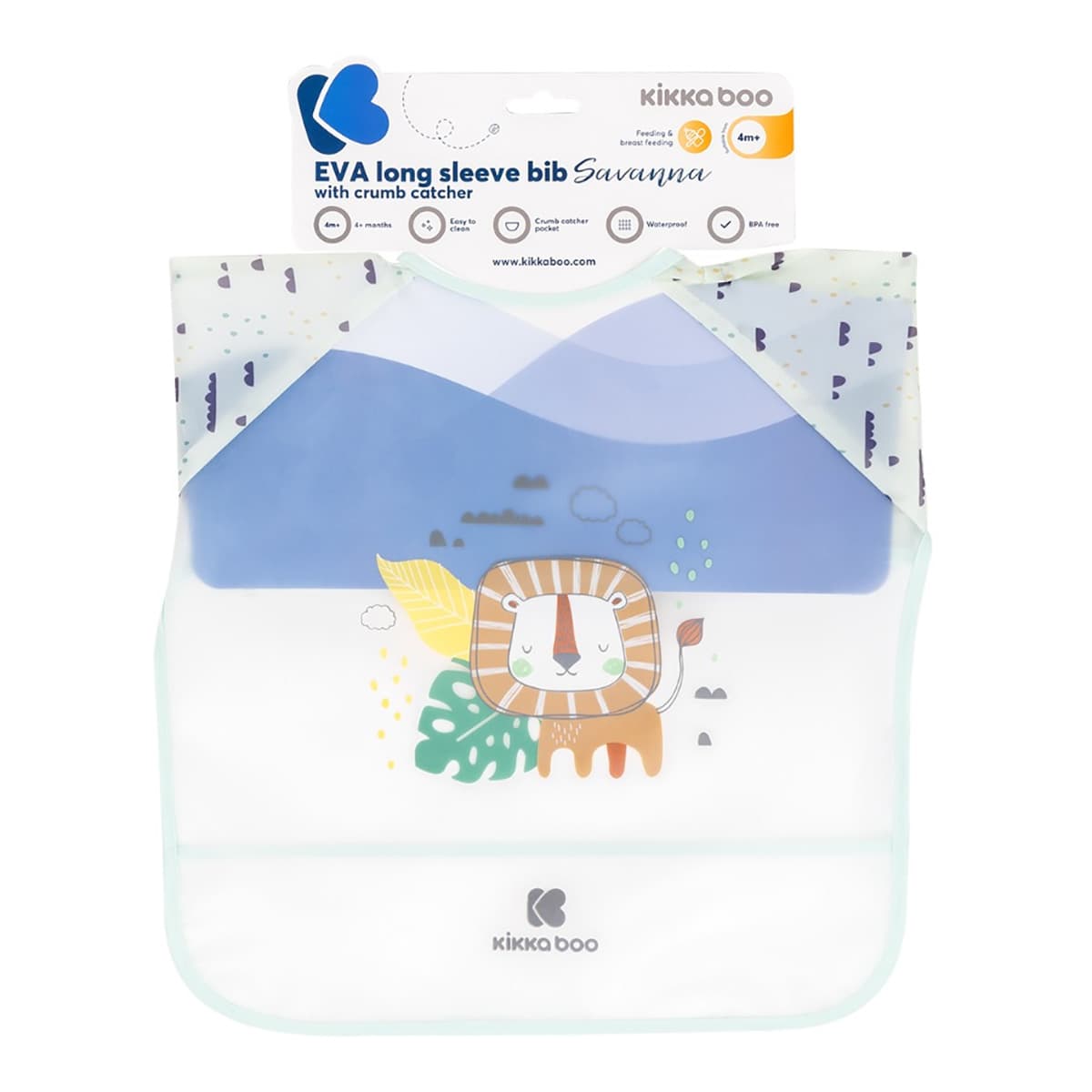 Нагрудник з рукавами KikkaBoo ЕVA Savanna Mint - 3