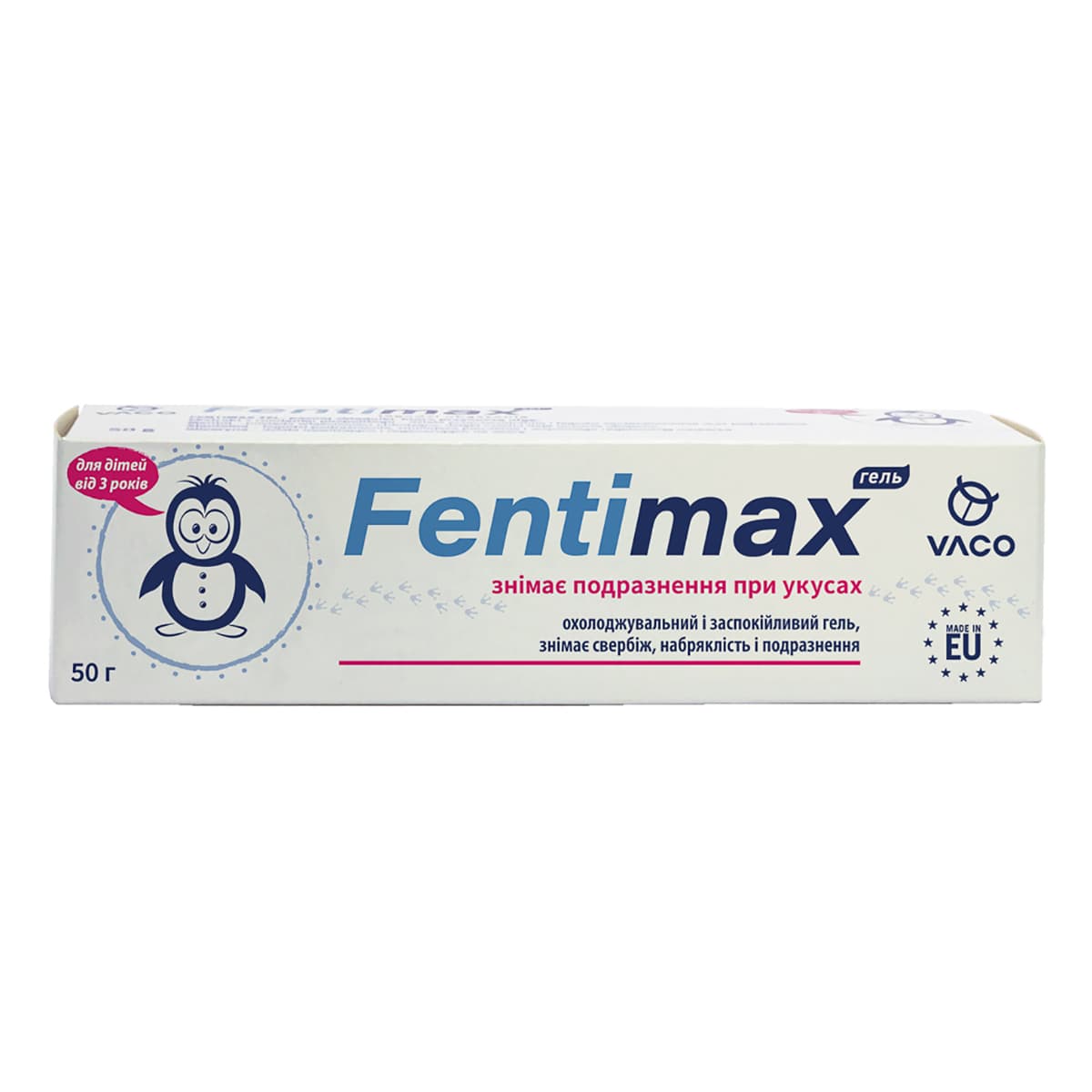 

Гель после укусов насекомых Vaco Fentimax 50 г DV00200UA/RO ТМ: Vaco, DV00200UA/RO
