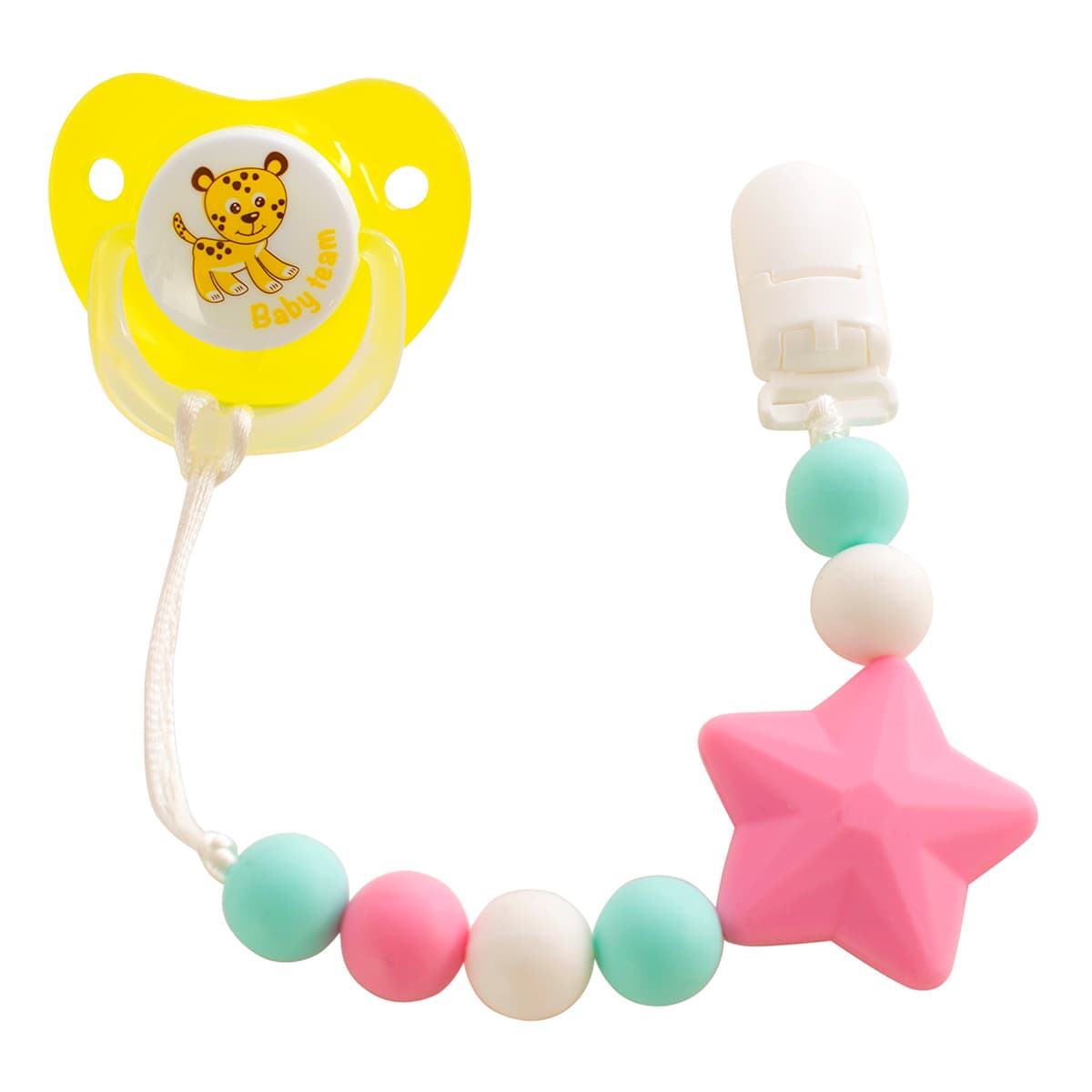 

Цепочка для пустышки Baby Team Star 3390 ТМ: BABY TEAM, 3390