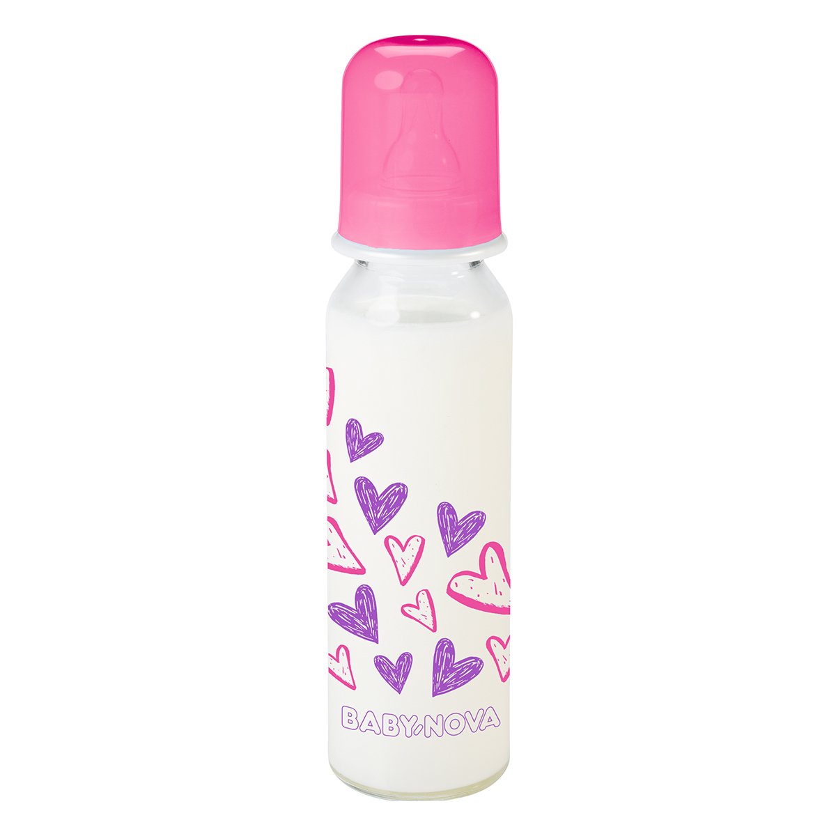 

Бутылочка стеклянная для кормления Baby-nova Hearts 250 мл 43705-1 ТМ: BABY-NOVA, 43705-1