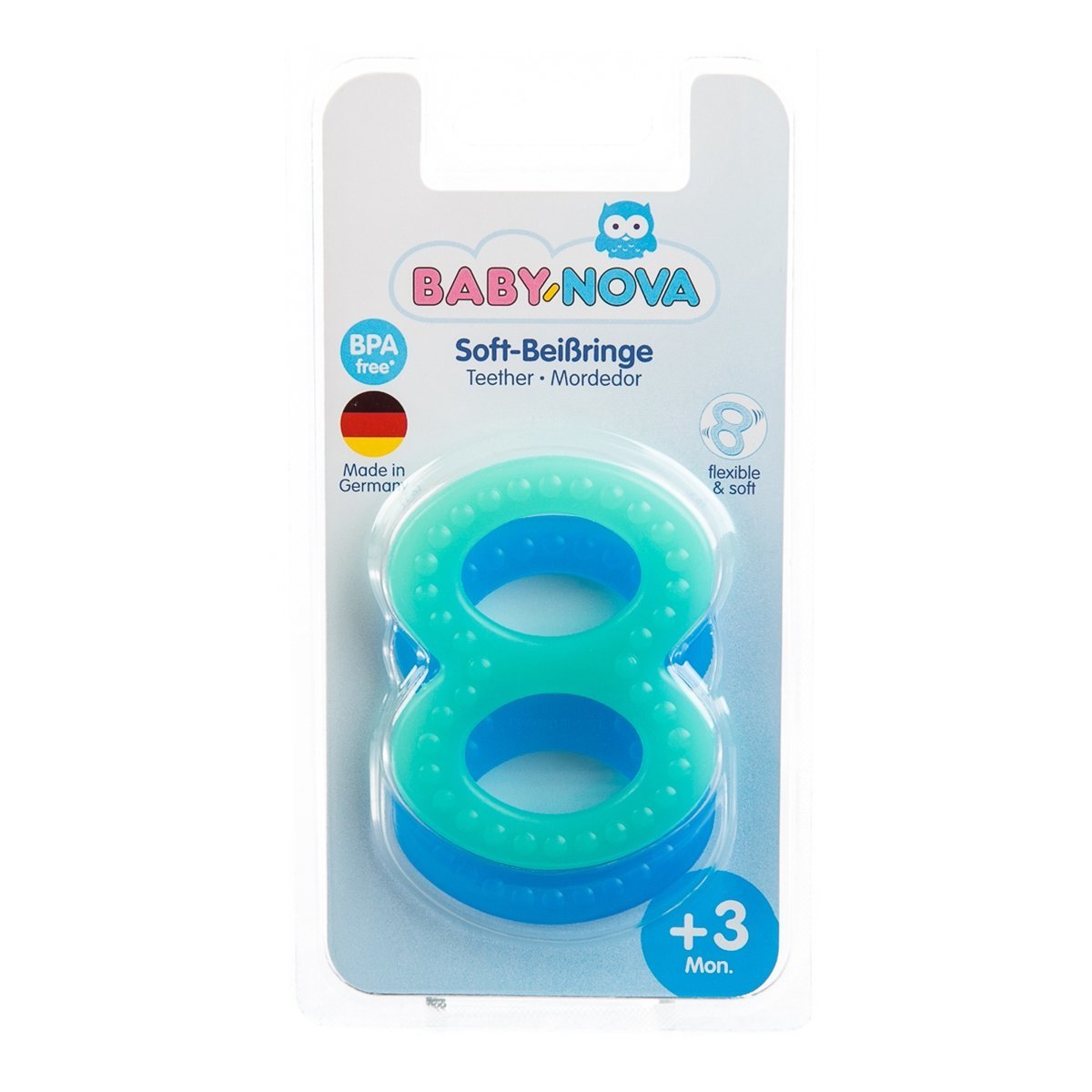 Зубне кільце BABY-NOVA тверде рельєфне - 3
