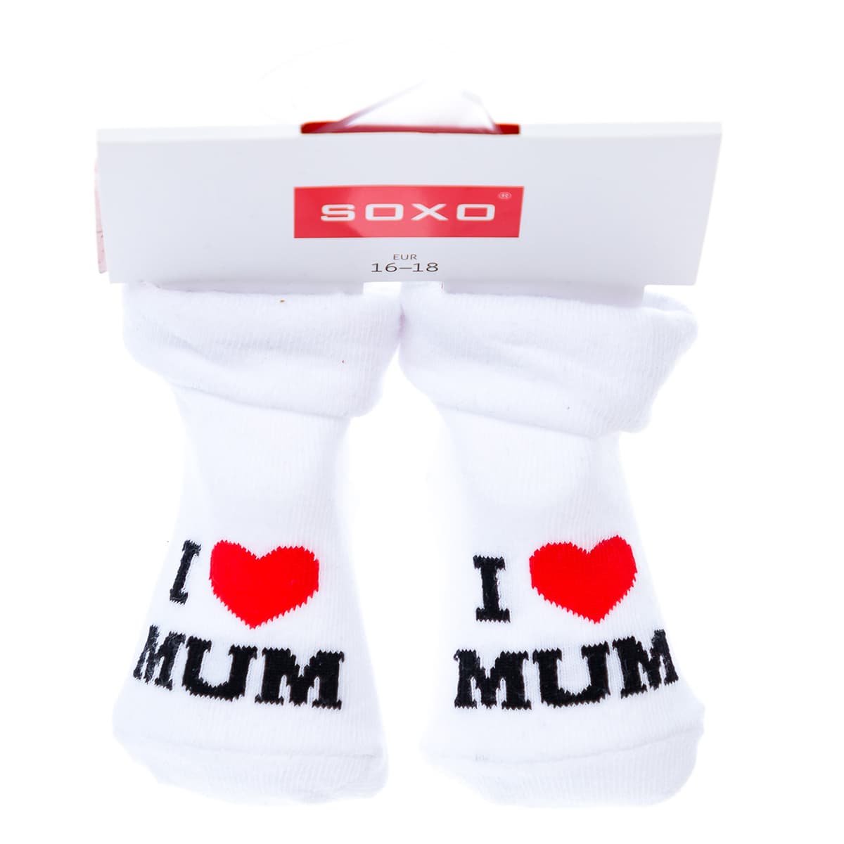 

Носки Soxo I love mum white, р. -18 7107 ТМ: SOXO, Белый, 7107