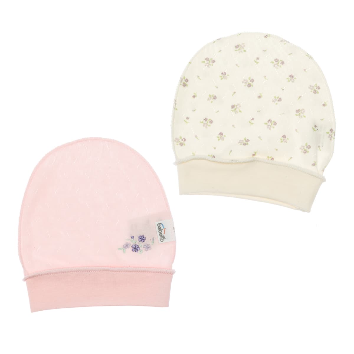 

Набор шапочек Bebetto Sweet Flowers 2 шт, р.  C756 ТМ: Bebetto, Бежевый с розовым, C756