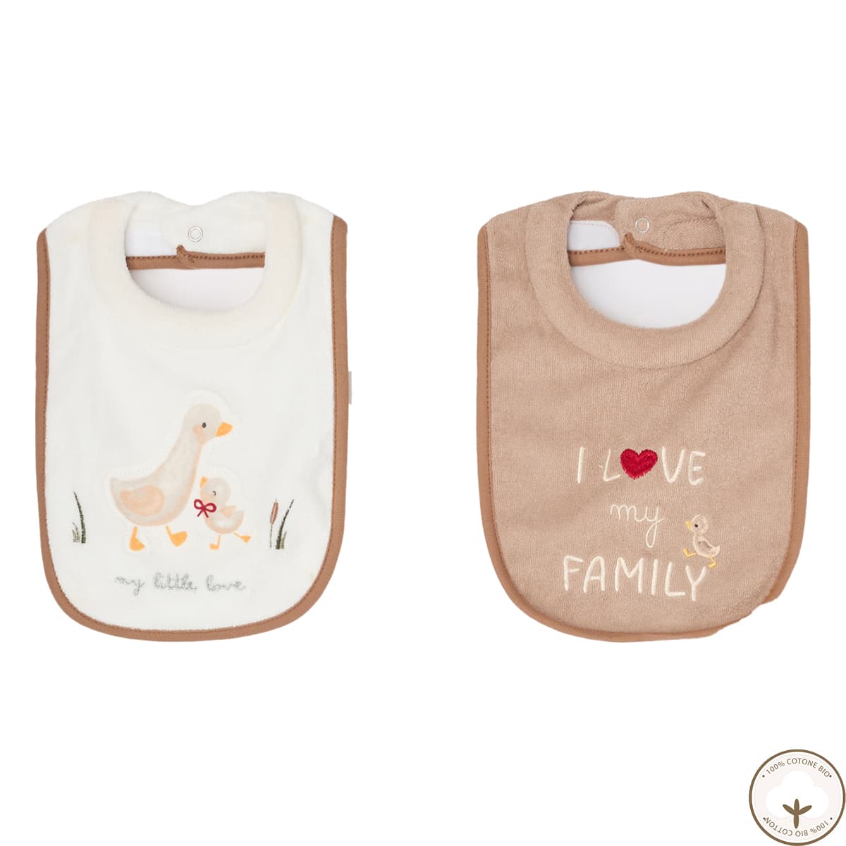 Набір слинявчиків Blukids Bio Cotton Family 2 шт - 1