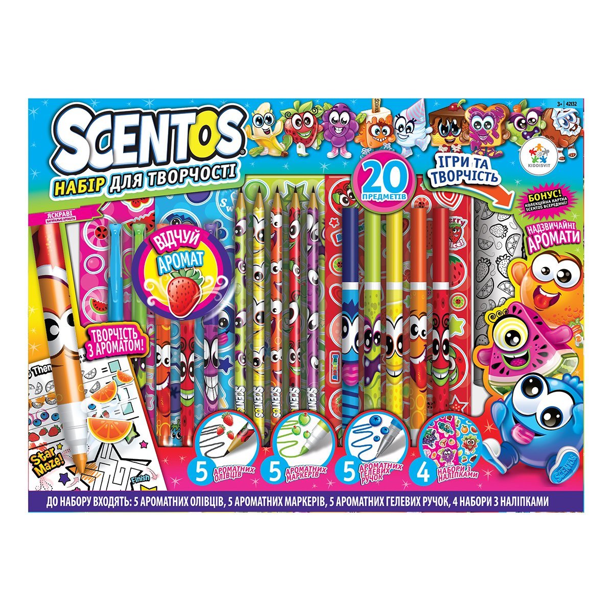 

Набор для творчества Scentos Фруктомания 20 эл 42132 ТМ: Scentos, 42132
