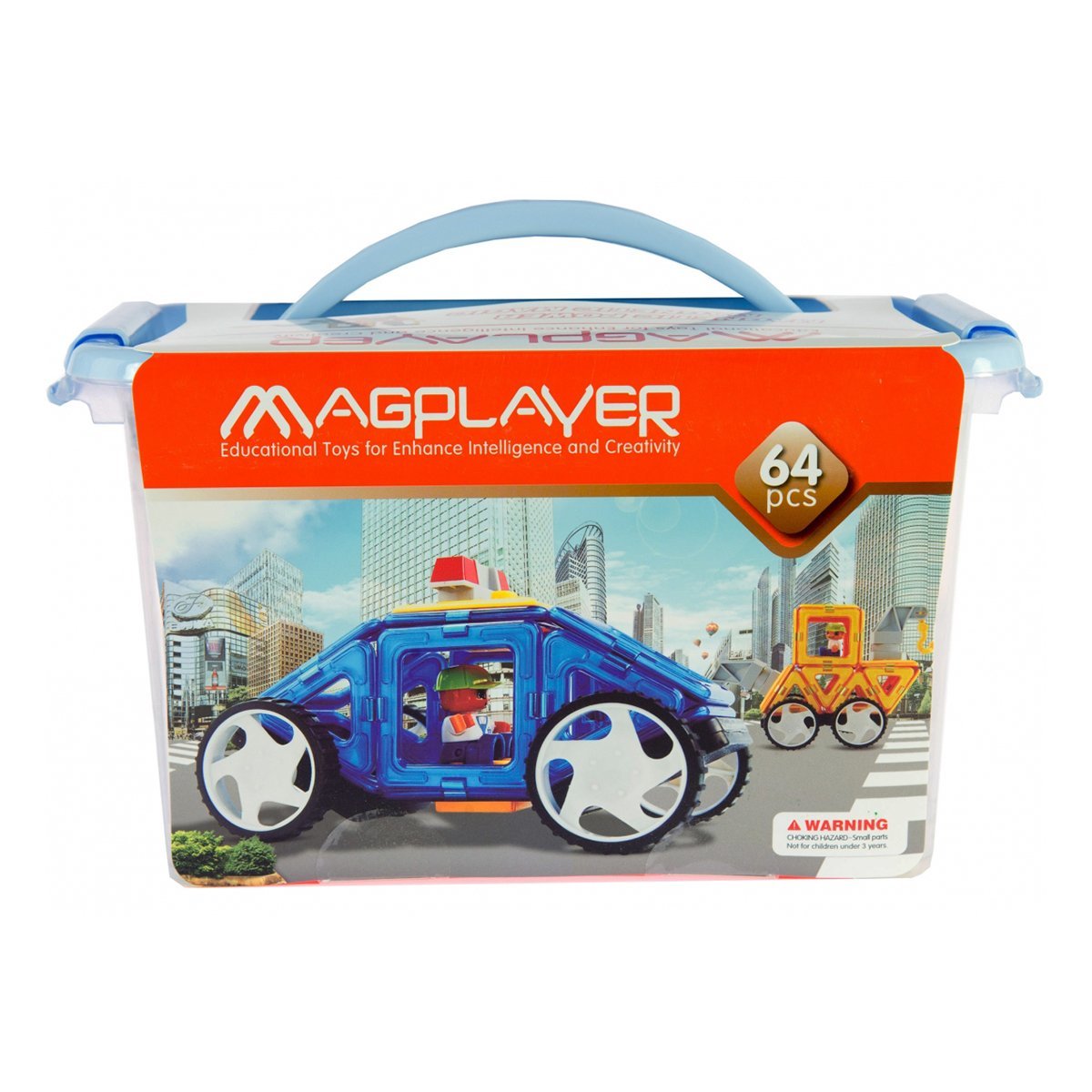 Конструктор магнітний Magplayer Машини майбутнього 64 ел - 1