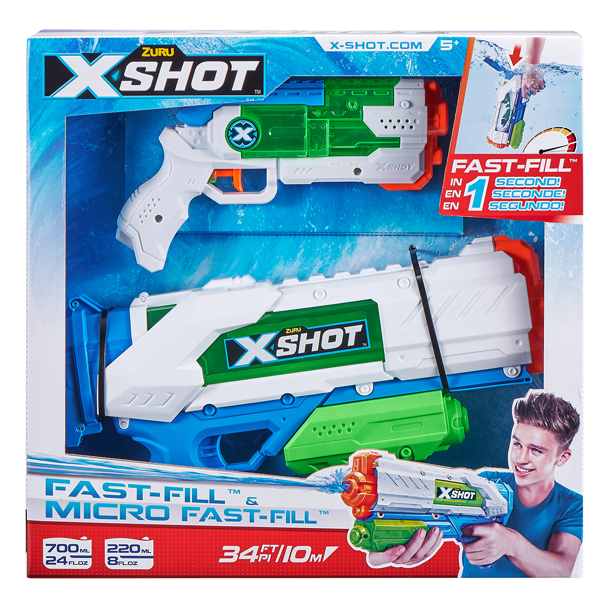 

Набор водных бластеров Zuru Fast Fill Medium&Small 56225 ТМ: ZURU, 56225
