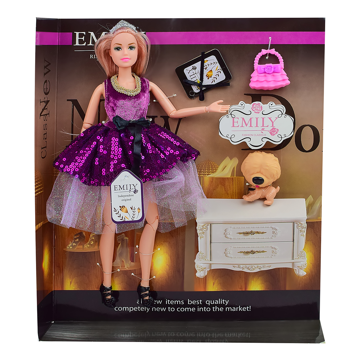 

Кукла Shantou Emily Lilac QJ081C ТМ: Shantou Jinxing plastics ltd, QJ081C