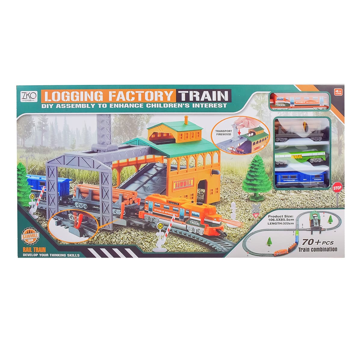 

Игровой набор Shantou Logging Factory Железная дорога 8584 ТМ: Shantou Jinxing plastics ltd, 8584