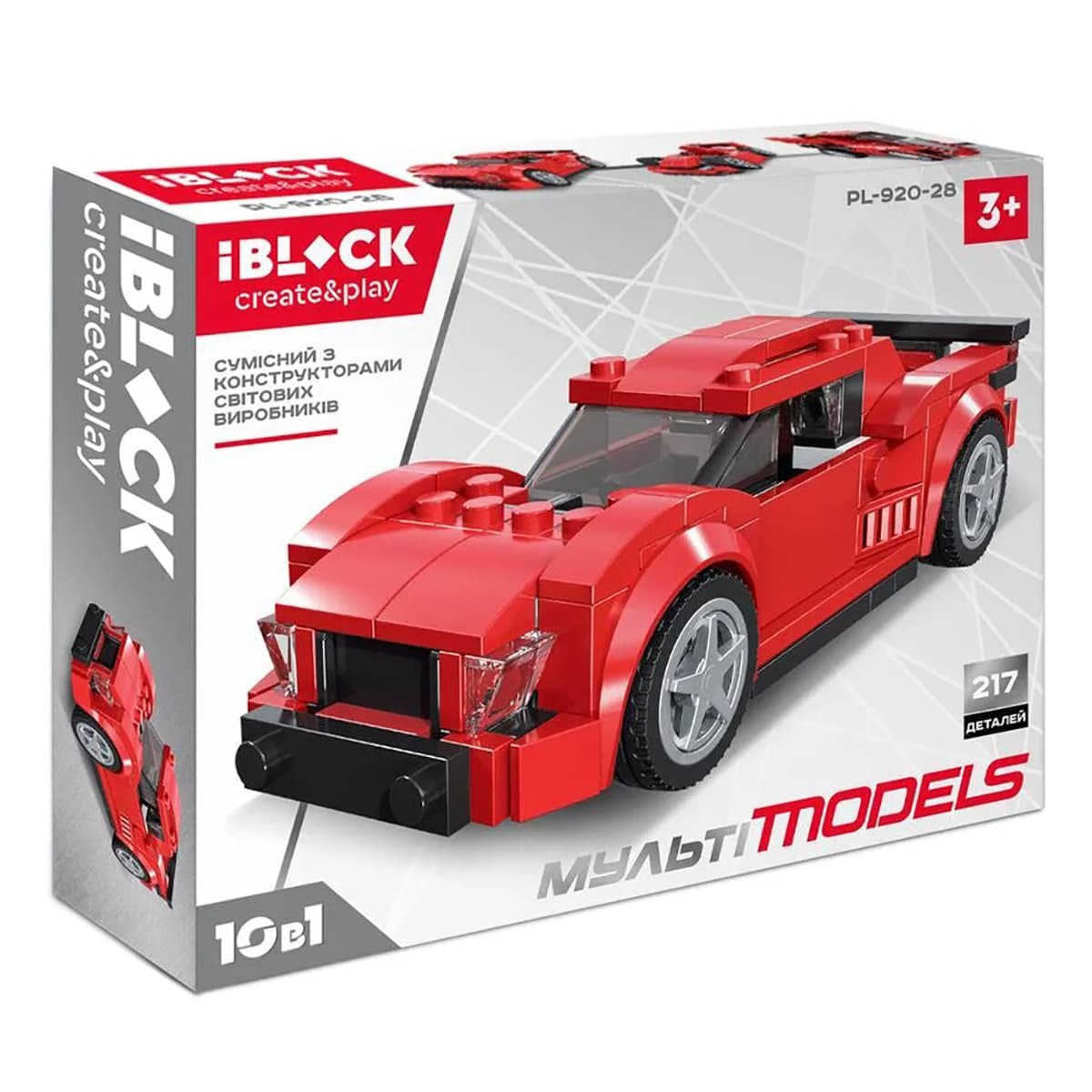 

Конструктор Iblock PL-920-28 Мульти Models Red 10 в 1, 217 эл PL-920-28 ТМ: IBLOCK, PL-920-28