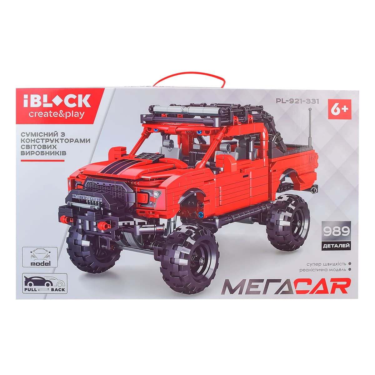 

Конструктор подвижный Iblock Hot Drive, 989 эл PL-921-331 ТМ: IBLOCK, PL-921-331