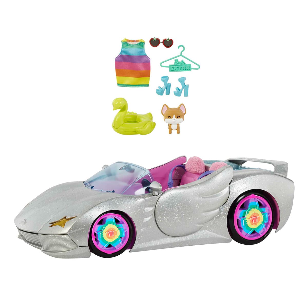 

Серебристый кабриолет Barbie Extra HDJ47 ТМ: Barbie, HDJ47
