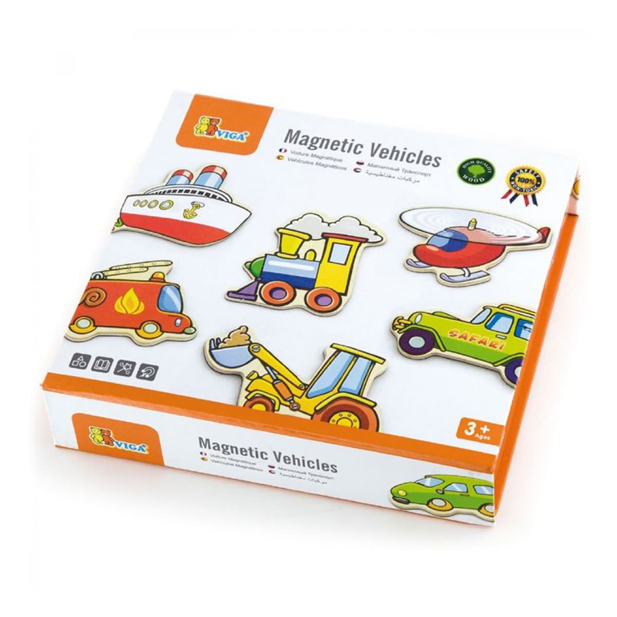 

Набор магнитов Viga Toys Magnetic Vehicles Транспорт (анг) 58924 ТМ: Viga Toys, 58924