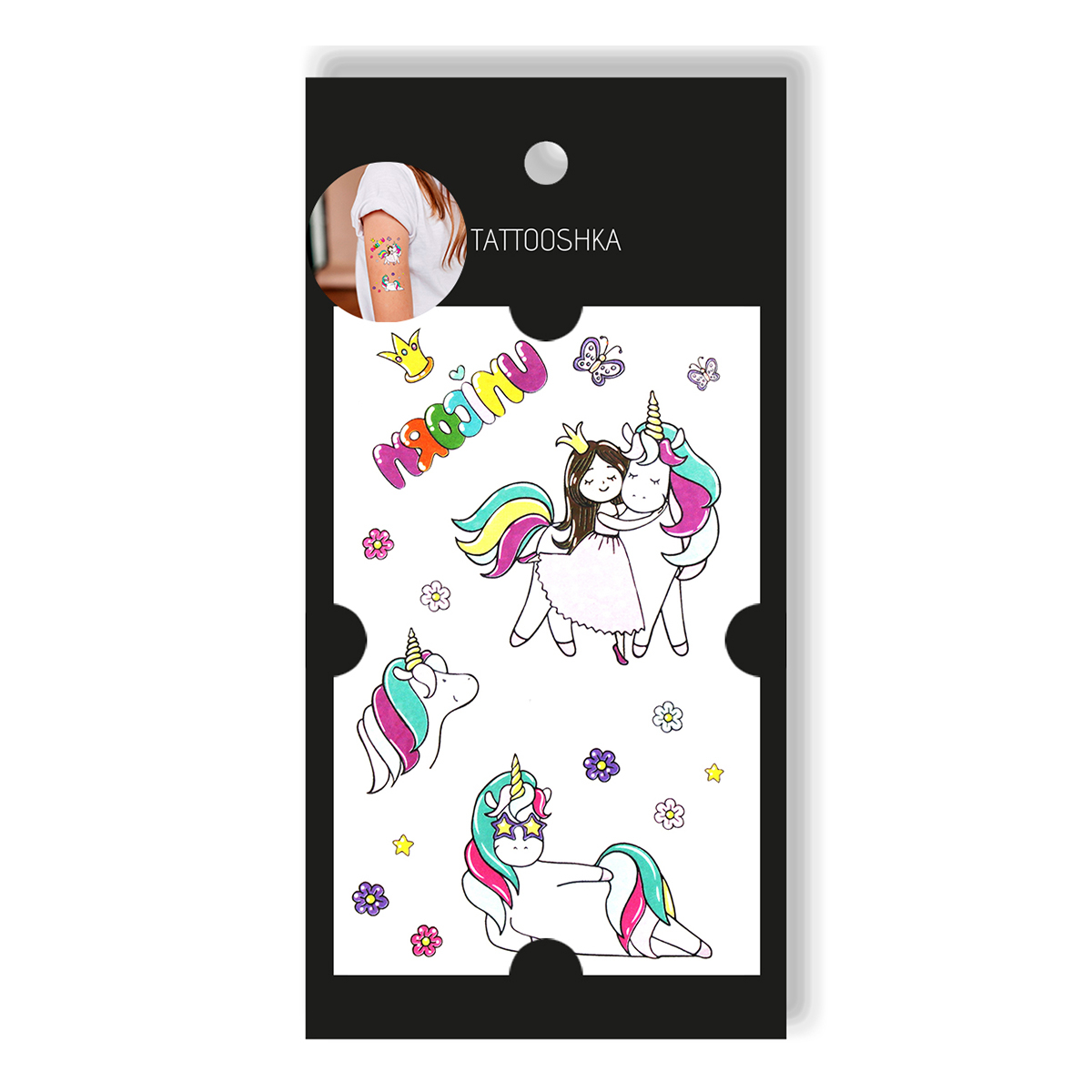 

Набор тату для тела Tattooshka Объятия с единорогом EC-664 ТМ: Tattooshka, EC-664