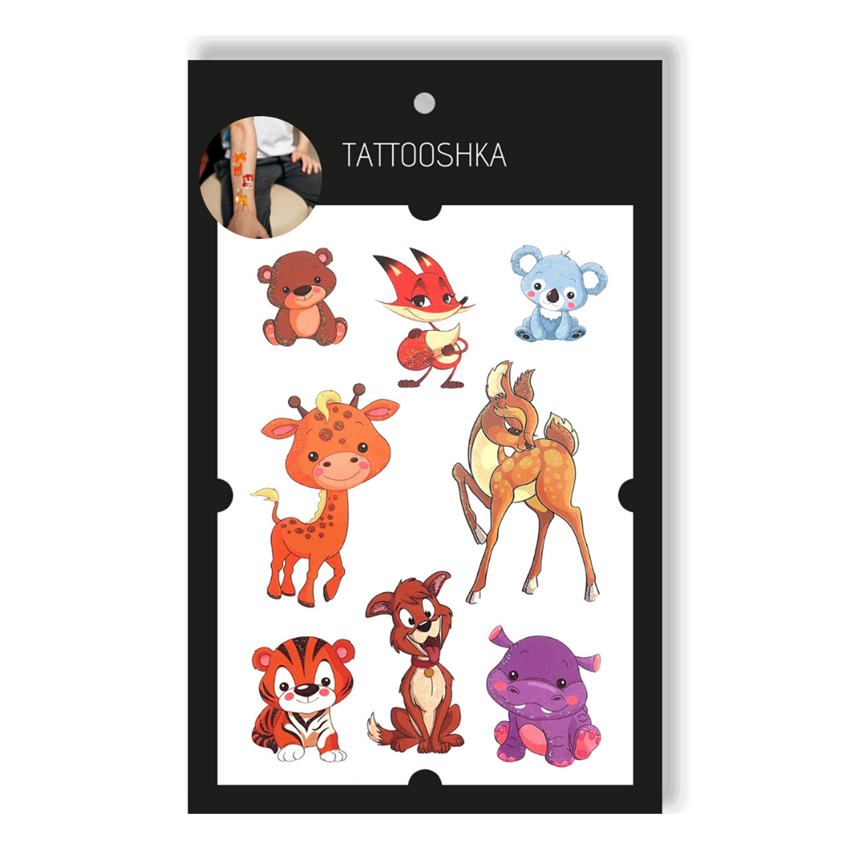 

Набор тату для тела Tattooshka Бэмби и его друзья с блестками HS-011 ТМ: Tattooshka, HS-011
