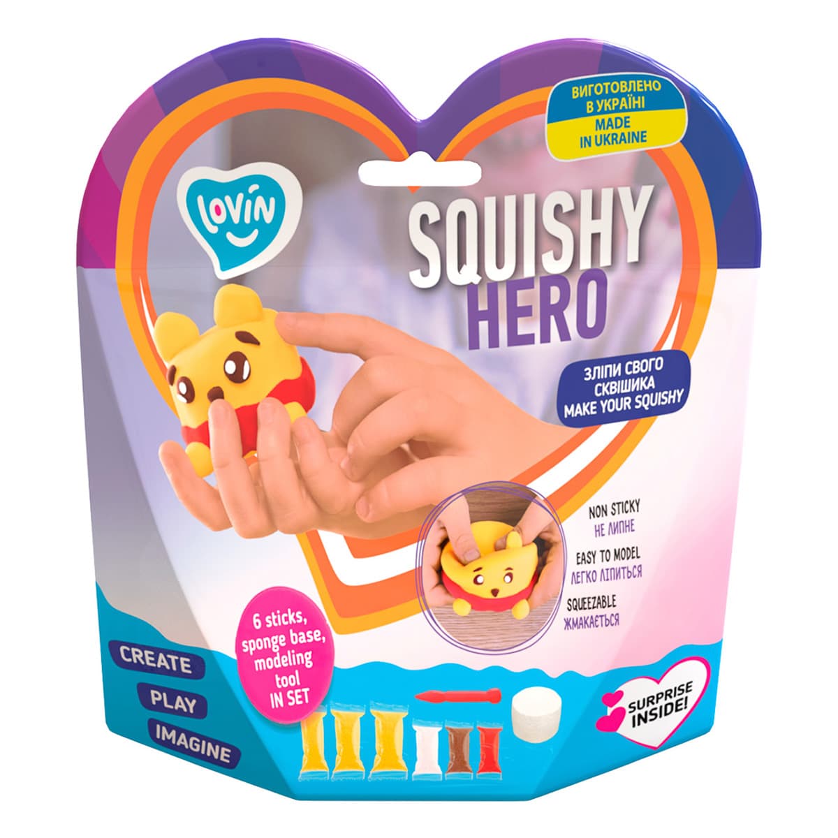 

Набор для лепки Lovin Squishy Squiny Pooh с воздушным пластилином 70128 ТМ: Lovin, 70128