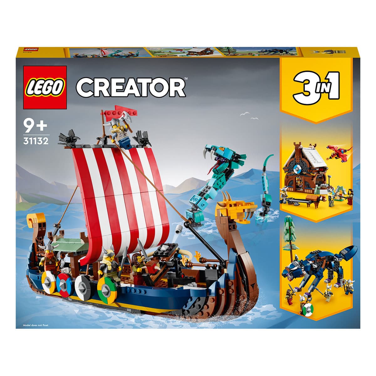 

LEGO Creator Корабль викингов и Мидгардский змей 31132 31132 ТМ: LEGO, 31132