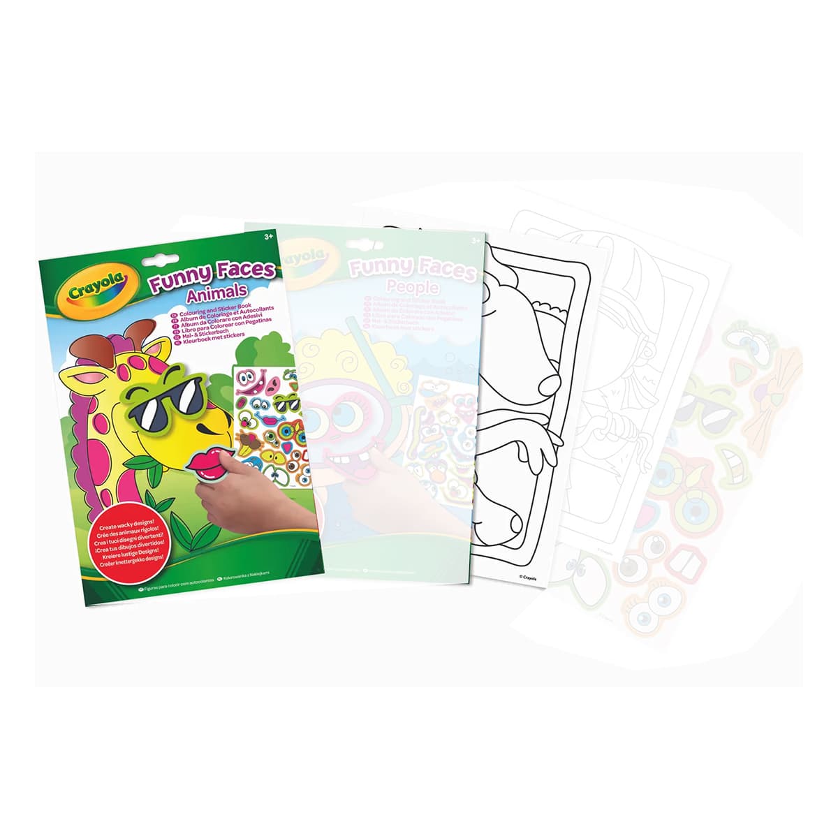 

Раскраска Crayola Funny Faces Animals с наклейками 25-7351-2 ТМ: Crayola, 25-7351-2