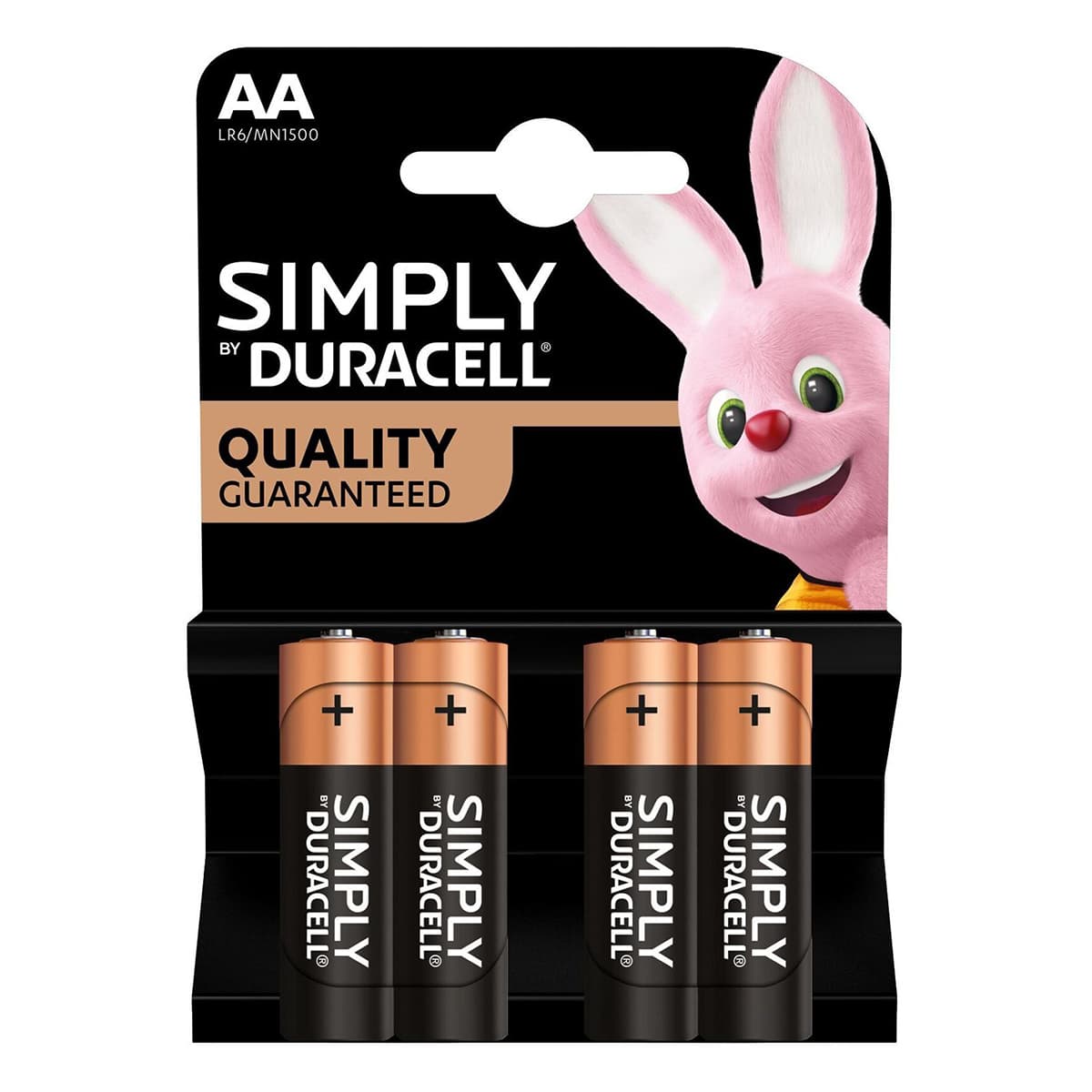 

Батарейка щелочная Duracell Simply LR06/MN1500 AA 1.5 V 4 шт MD2218 ТМ: Duracell, MD2218